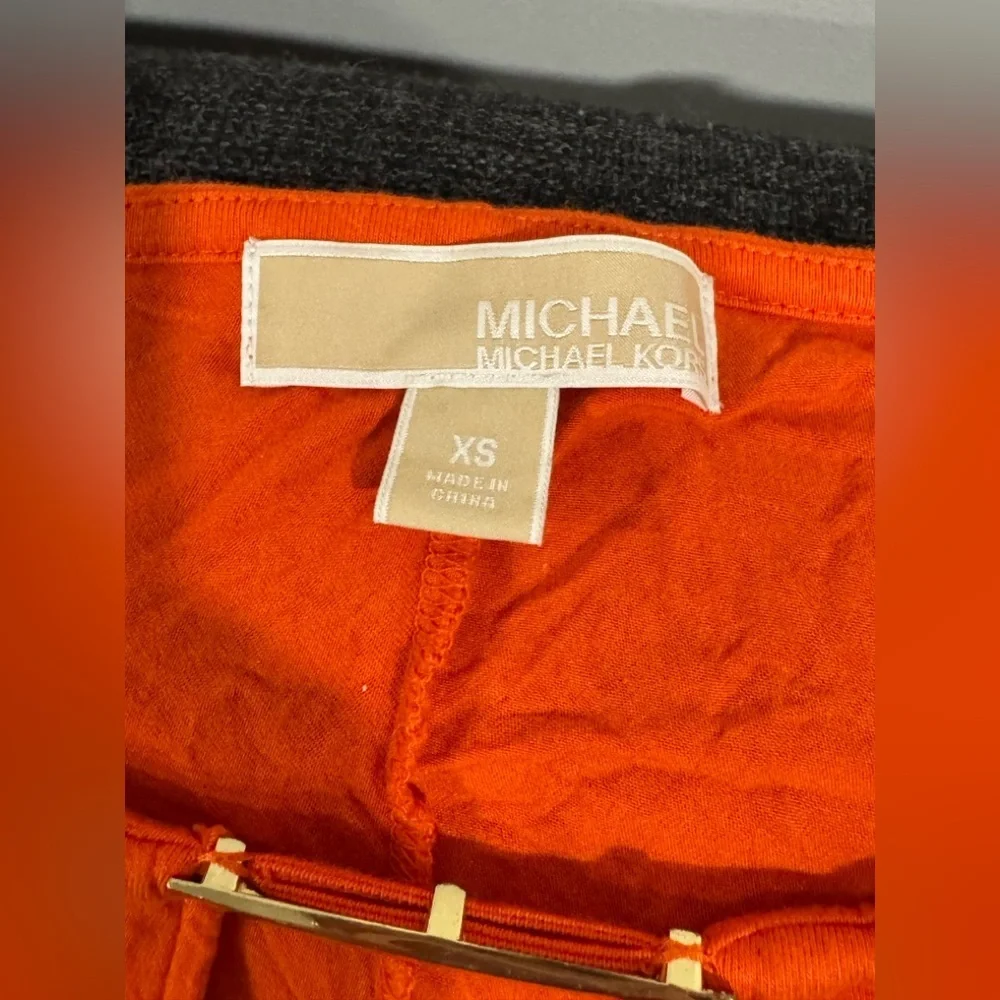 Michael Kors Vibrant Orange Blouse sleeveless top Size XS